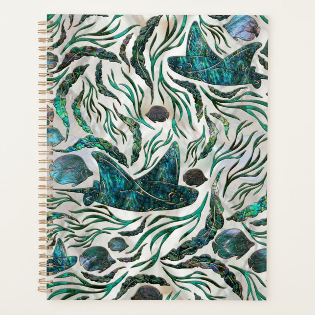 Stingray and Scat fish pattern Abalone Planner (Front)