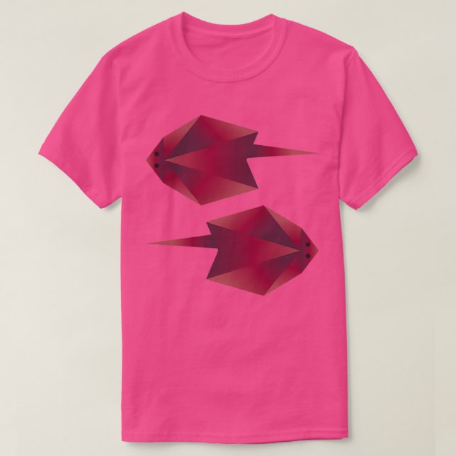 Stingray Fish Origami T-Shirt (Design Front)
