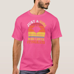 Stingray Fish Vintage Just A Girl Who Loves Stingr T-Shirt