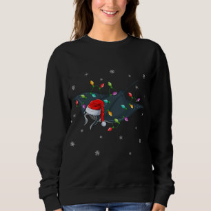 Stingray Fish Xmas Lighting Reindeer Hat Stingray Sweatshirt