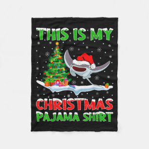 Stingray Fish Xmas Tree Lights This Is My Christma Fleece Blanket