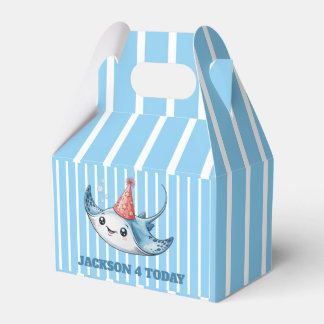 Stingray gable box birthday party favor