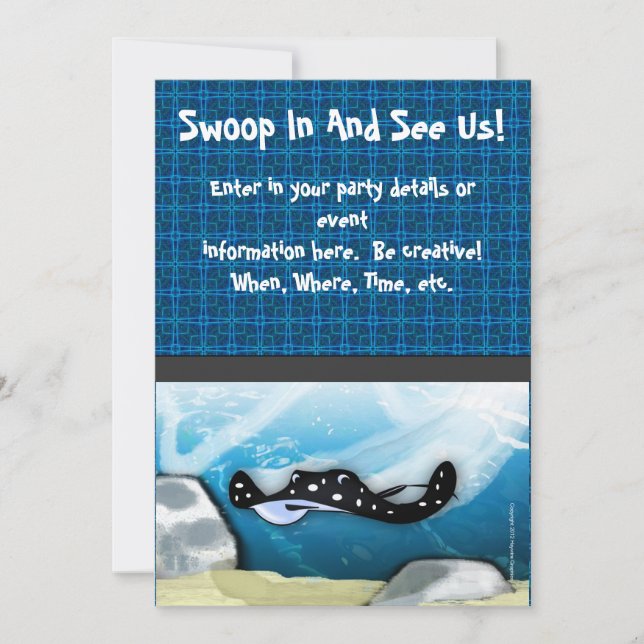 Stingray (Manta Ray) Invitation (Front)