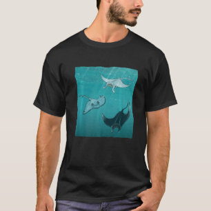 Stingray Manta Ray Retro Vintage Ocean Water Anima T-Shirt