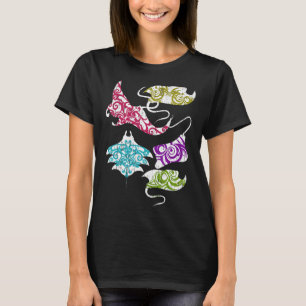 Stingray Ocean Animal Hawaiian Tribal Freediving M T-Shirt