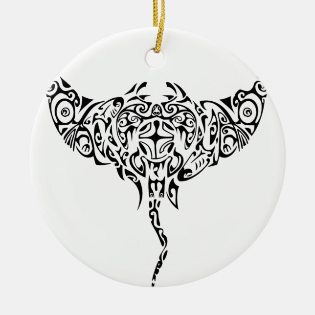 STINGRAY of AOTEAROA new zealand Ceramic Tree Decoration (Front)