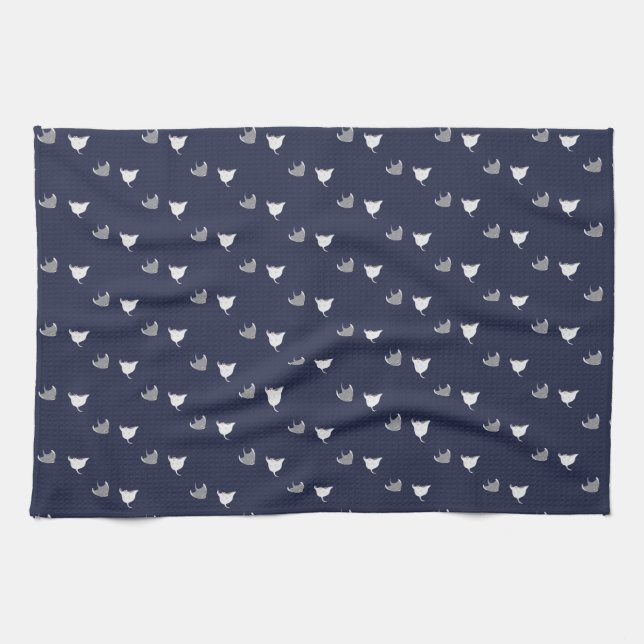 Stingray Pattern Tea Towel (Horizontal)