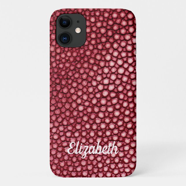 Stingray Red Personalised Case-Mate iPhone Case (Back)