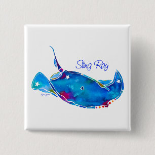 Stingray Square Pin Button