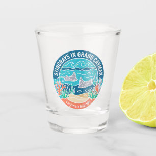 Stingrays in Grand Cayman Cayman Islands Shot Glass