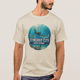 Stingrays in Grand Cayman Travel T-Shirt