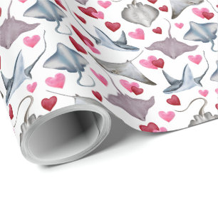 Stingrays Valentine Wrapping Paper
