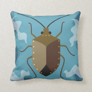 Stink bug and ladybug cushion