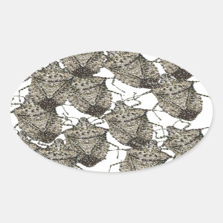 Stink Bugs bedazzled Oval Sticker