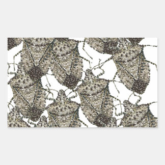 Stink Bugs bedazzled Rectangular Sticker