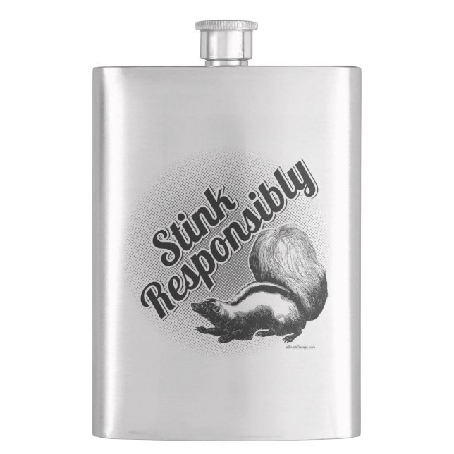 Stink Responsibly Hip Flask (Front)