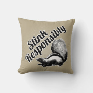 Stink Responsibly Throw Pillow