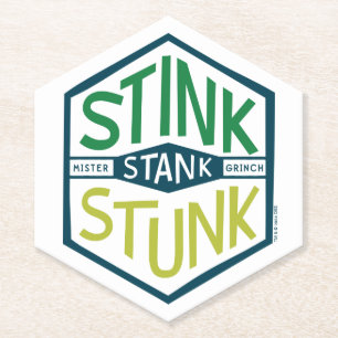 Stink Stank Stunk Badge Paper Coaster