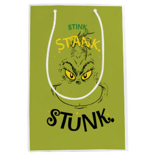 Stink Stank Stunk Mister Grinch Medium Gift Bag