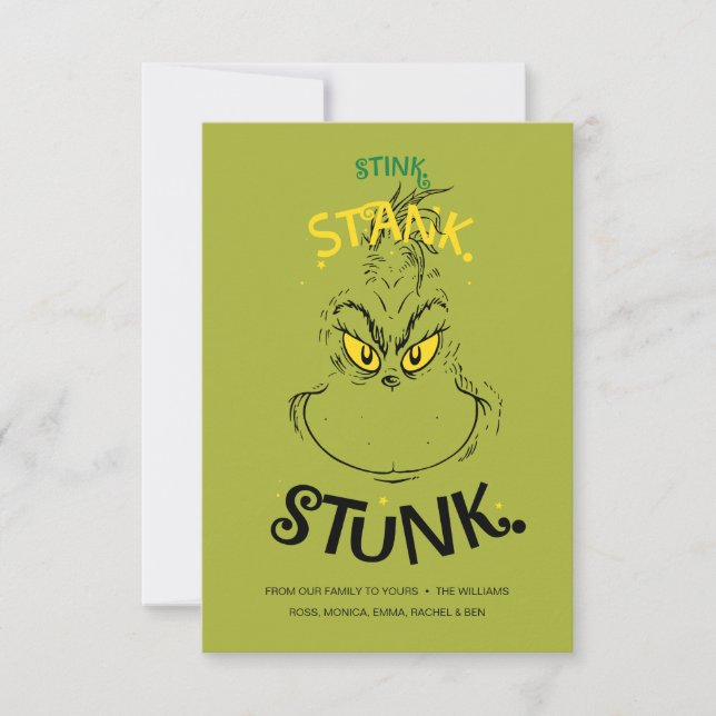 Stink Stank Stunk Mister Grinch Quote Card (Front)