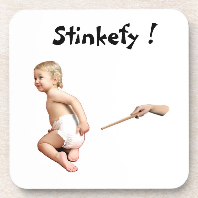 Stinkefy !-cork coaster (Front)