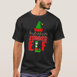 Stinker Elf Matching Family Lighting Christmas T-Shirt