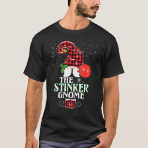 Stinker Gnome Buffalo Plaid Matching Family Christ T-Shirt