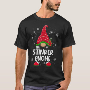 Stinker Gnome Buffalo Plaid Matching Family Christ T-Shirt