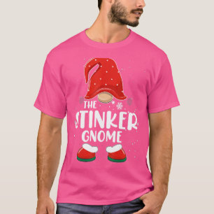 Stinker Gnome Buffalo Plaid Matching Family Christ T-Shirt