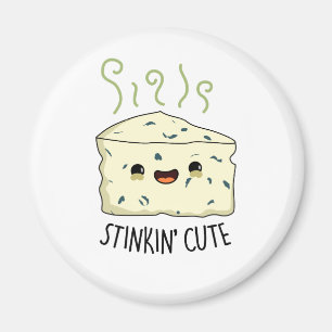 Stinkin Cute Funny Cheese Pun  Magnet