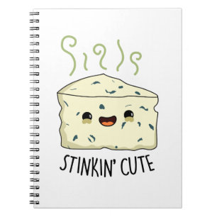 Stinkin Cute Funny Cheese Pun Notebook