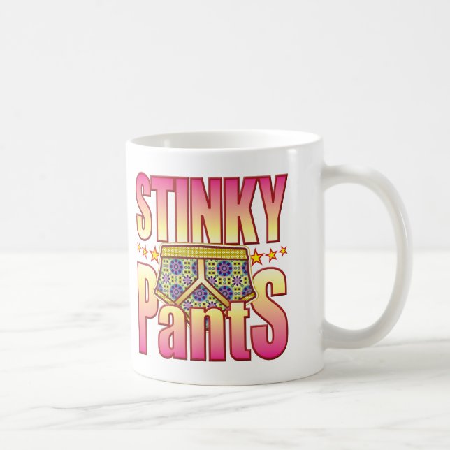 Stinky Flowery Pants Coffee Mug (Right)