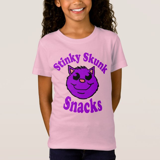 Stinky Skunk Snacks T-Shirt (Front)