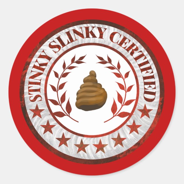 Stinky Slinky Certified RV Sticker (Front)