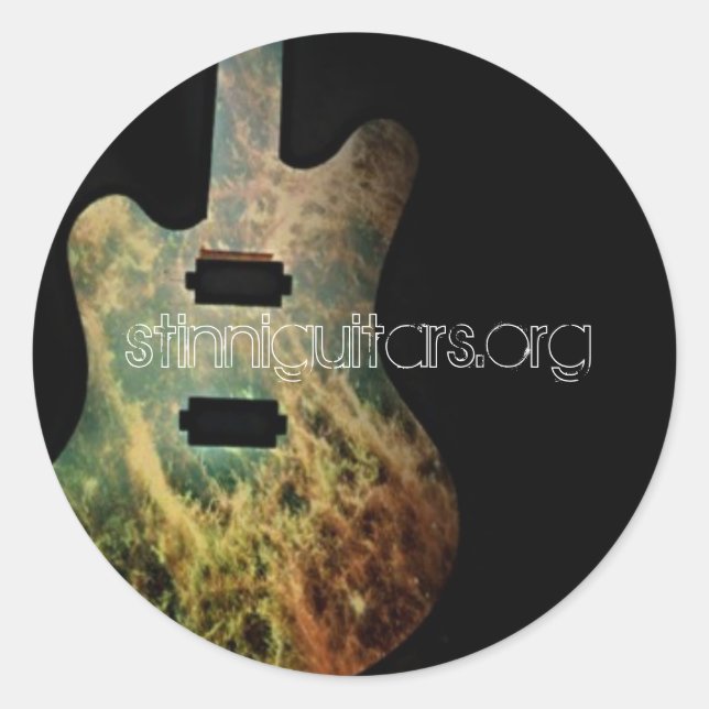 stinniguitars.org classic round sticker (Front)