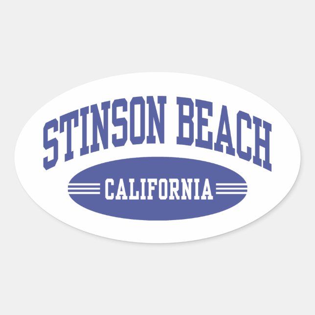 Stinson Beach California Oval Sticker (Front)