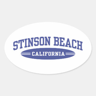 Stinson Beach California Oval Sticker