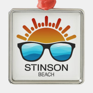 Stinson Beach California Sunglasses Metal Tree Decoration