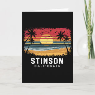 Stinson Beach California Surfboard Beach Card