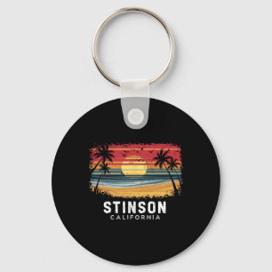 Stinson Beach California Surfboard Beach Key Ring
