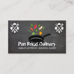 Stir Fry Pan Culinary Chef Business Card