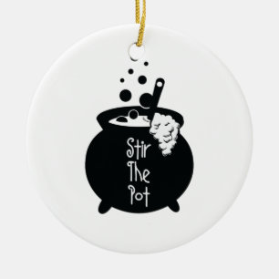 Stir The Pot – Witch Cauldron Ceramic Tree Decoration