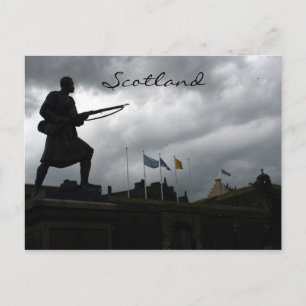 stirling castle statue postcard