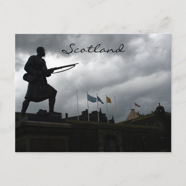 stirling castle statue postcard (Front)