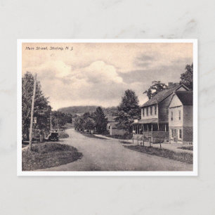 Stirling NJ, New Jersey, Main St Vintage Style Postcard