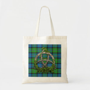 Stirling Tartan And Celtic Trinity Knot Tote Bag