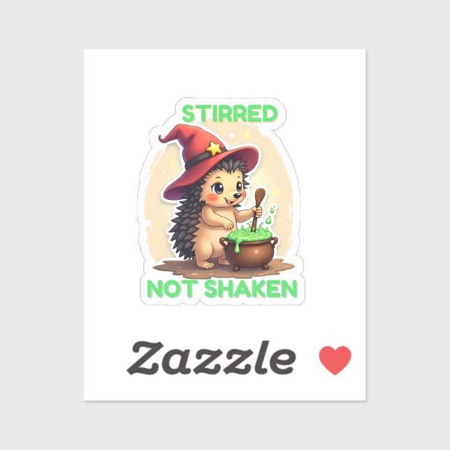 Stirred Not Shaken - Cute Hedgehog Sticker (Sheet)