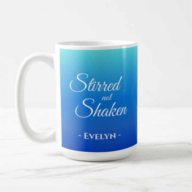 Stirred not Shaken Personalised Christian Mug (Left)