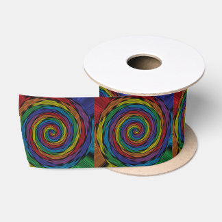 Stirring a Rainbow Satin Ribbon