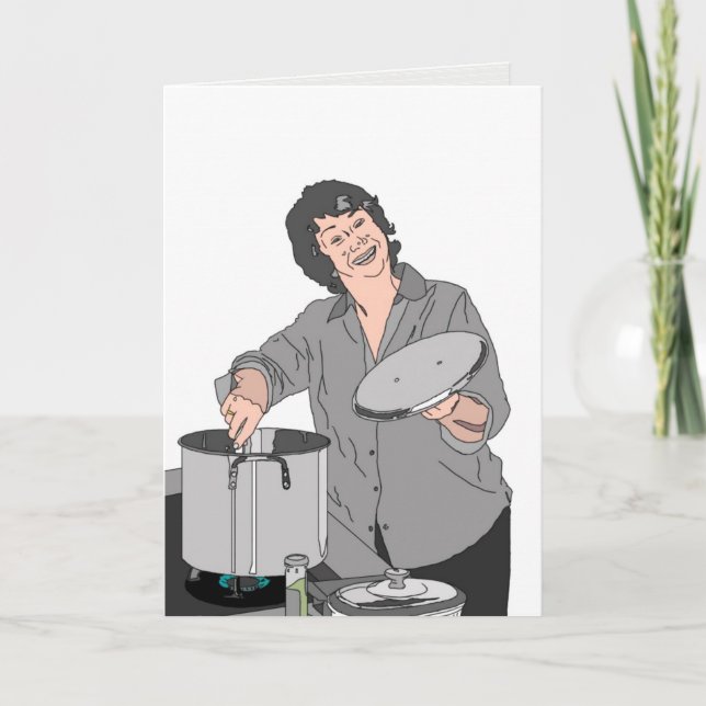 "stirring the pot" greeting card (Front)